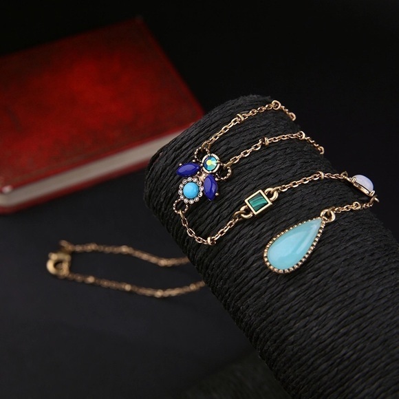 Long Geometric Necklace - Picture 2 of 3